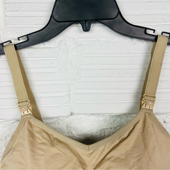 HOFISH nude stretch comfy adjustable, open front nursing bra size large - Picture 13 of 15